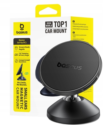 Изображение Uchwyt magnetyczny Baseus GoTrip DC1 kompatybilny z MagSafe na szyb/desk rozdzielcz - czarny