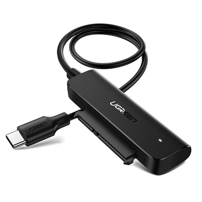 Изображение Ugreen Ugreen adapter HDD SSD 2.5'' SATA III 3.0 - USB Type C 3.2 Gen 1 (SuperSpeed ​​USB 5 Gbps) black (70610 CM321)