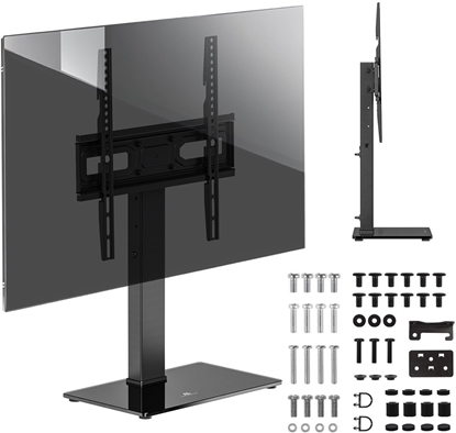 Изображение Uniwersalny stojak do TV Maclean, na szafk RTV, podstawka, max.  40kg, max. VESA 400x400, regulacja wysokoci i kta, dla TV 32
