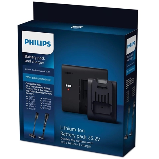Изображение Vacuum Cleaner Accessory|PHILIPS|Battery and charger|Model XV1797/01|Black|For  XC6552, XC6553, XC6557, XC7053, XC7055, XC7057, XC8053, XC8054, XC8055, XC8057, XW9382, XW9383, XW9384, XW9385, XW9463, XW9465|XV1797/01