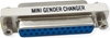 Изображение Value Mini Gender Changer, 25-pin F - F