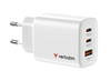 Изображение Verbatim Essentials GaN Charger 65W 2xUSB-C/1xUSB-A weiß   32353