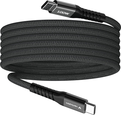 Attēls no Verbatim Sync&Charge 100W 120cm USB-C/USB-C Magnetic schw. 31863