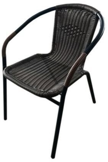 Picture of vidaXL BESK Fotel z metalu 55x56x75 brzowy