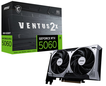Attēls no Videokarte MSI GeForce RTX 5060 8GB VENTUS 2X OC (DLSS 4)