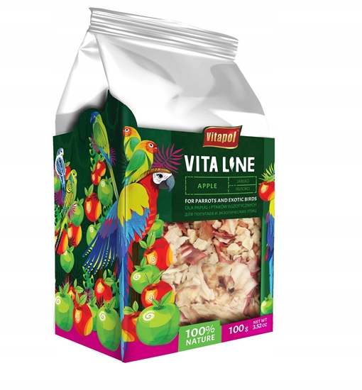 Изображение Vitaline Jabko dla papug i ptaków egzotycznych 100g, 4szt/disp
