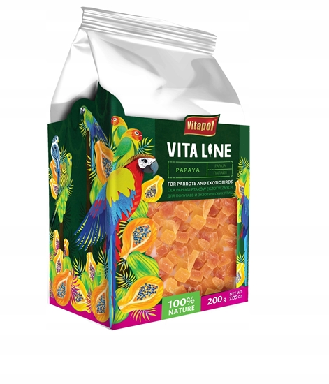 Picture of Vitaline Papaja dla papug i ptaków egzotycznych, 200g, 4szt/disp
