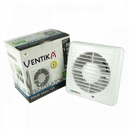 Picture of Wentylator osiowy fi 125 230V 9,4W 158m3/h 31dB oyska kulowe z wycznikiem czasowym biay SOLID SILENT D125SRWC