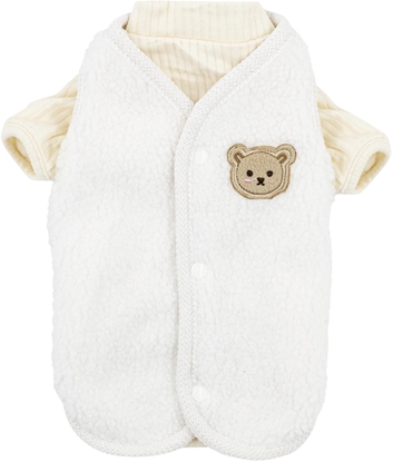 Picture of Zestaw, kamizelka z koszulk, dla psa, biaa/ brz, poliester/bawena, rozmiar XL