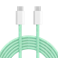 Изображение 100W Izturīgs Savienotājvads USB-C - USB-C | 1.5m |  Zaļš | Kruger&Matz
