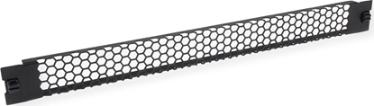 Изображение 19" ventilācijas panelis, 1U, metāla, melns, Value