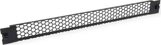 Изображение 19" ventilācijas panelis, 1U, metāla, melns, Value