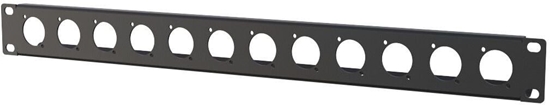 Picture of 1U rack panel with 12 holes