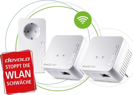 Picture of Adapter powerline Devolo devolo Magic 1 WiFi 2-1-3 Multikit mini, Powerline + WiFi (3 adapters)
