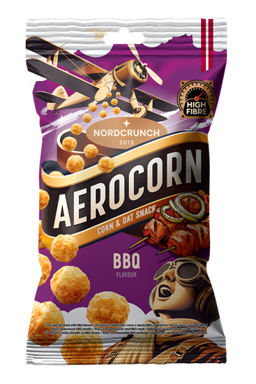 Picture of Aerocorn kukurūzas un auzu uzkoda ar BBQ garšu 25g