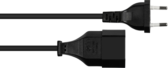 Picture of Alcasa P0300-S010 kabel zasilajce Czarny 1 m Wtyczka zasilajca typu C