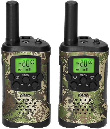 Picture of Alecto Walkie Talkie Set of 2 for Kids, range 7 km, camouflage