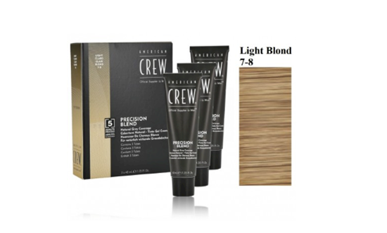Picture of American Crew Precision Blend Hair Dye Natural Gray Coverage Light Blond 7-8 3 x 40 ml