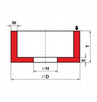 Picture of ANDRE CIERNICA GARNKOWA 150mm x 80mm x 32mm 99A46K7VE01-35 BIAA "TYP 6"