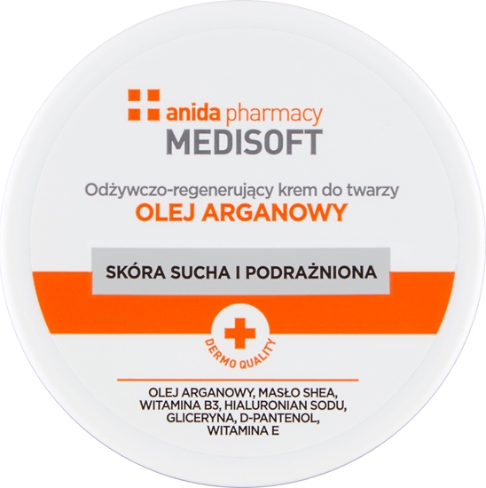 Picture of Anida Medisoft Odywczo-regenerujcy krem do twarzy do skóry suchej i podranionej - olej arganowy 100ml