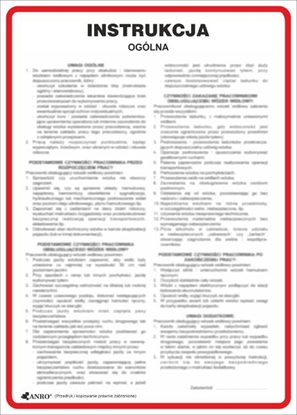 Picture of ANRO Tabliczka Instrukcja przeciwpoarowa ogólna (IP02/P)