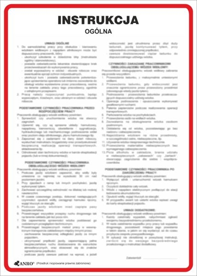 Picture of ANRO Tabliczka Instrukcja przeciwpoarowa ogólna (IP02/P)