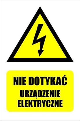 Picture of ANRO Tabliczka ostrzegawcza Nie dotyka urzdzenie elektryczne 148 x 210mm (1EOA/Q4/F)