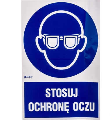 Picture of ANRO Tabliczka ostrzegawcza Stosuj ochron oczu z podpisem (IM/004/1/C1/F)