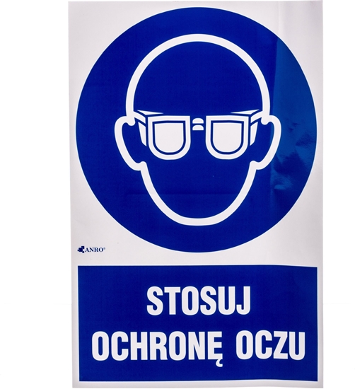Picture of ANRO Tabliczka ostrzegawcza Stosuj ochron oczu z podpisem (IM/004/1/C1/F)