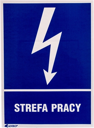 Picture of ANRO Tabliczka ostrzegawcza Strefa pracy 148 x 210mm (24EIA/Q4/F)
