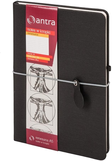 Picture of Antra Notes A5 Kropki Renesans Czarny