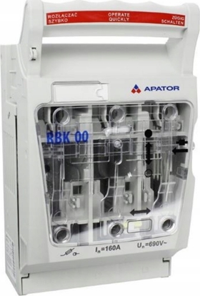 Picture of Apator Rozcznik izolacyjny bezpiecznikowy 160A RBK 00 W /zaciski mostkowe 4-50mm2/ 63-823333-141
