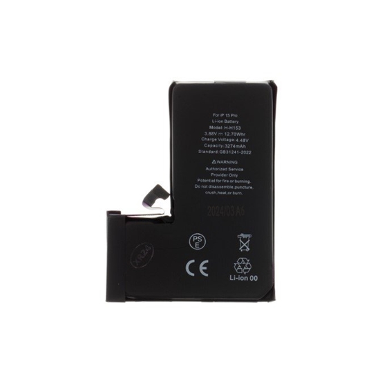Picture of Apple replacement battery for iPhone 15 Pro (3.87V, 3274mAh, 12.70Wh)