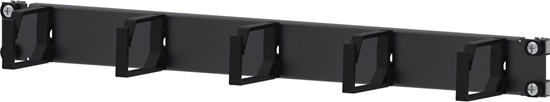 Picture of Apranet 19"-Kabelführung 1 HE mit 5 Kabelösen Kunststoff, schwarz