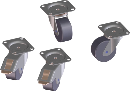 Picture of Apranet Rollensatz Serverschrank, Sockelmontage