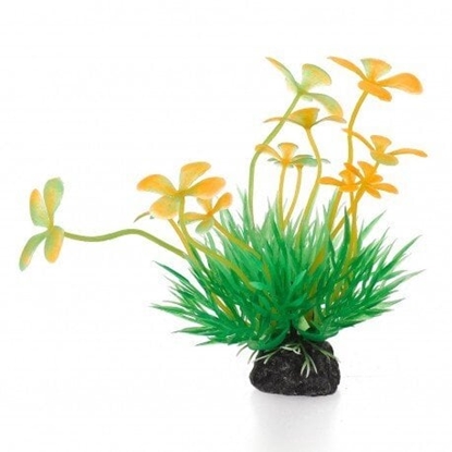 Picture of Aqua Natura, rolina, do dekoracji akwarium, zielono-pomaraczowa, plastikowa, 10 cm , spirulina z kwiatami w ksztacie koniczyny