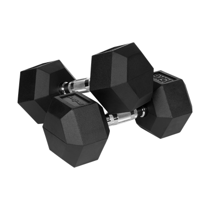 Picture of Ar gumiju pārklātas čuguna hanteles HEX 2x15 kg REBEL ACTIVE