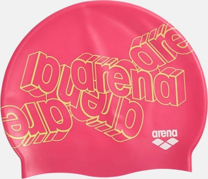 Picture of Arena Czepek Pywacki Print Alphabet Junior Pink