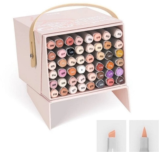 Изображение ARRTX Marker dwustronny - flamastery, 48 kolorów, odcieni skóry