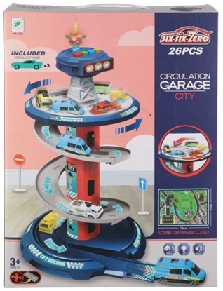 Picture of Automobili stovjimo aiktel Miesto aidim rinkinys su viesomis ir garsais