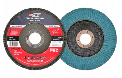 Изображение AWTools AWTOOLS CIERNICA LISTKOWA 125  P100  INOX METAL CYRKONOWA