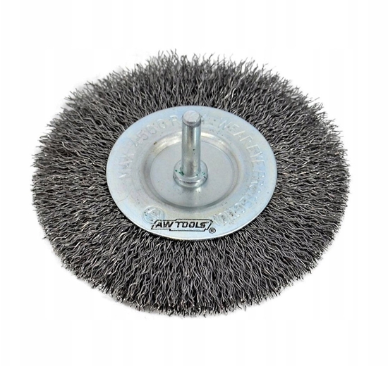 Изображение AWTools AWTOOLS SZCZOTKA TARCZOWA TRZPIENIOWA 120mm DRUT KARBOWANY