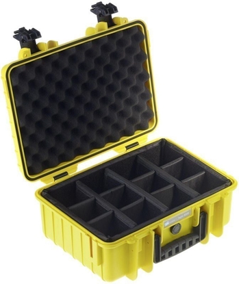 Picture of B&W Outdoor Case Type 4000 yellow with padded divider set