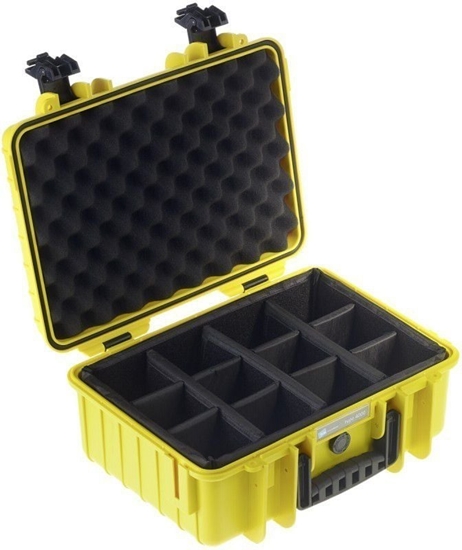 Picture of B&W Outdoor Case Type 4000 yellow with padded divider set