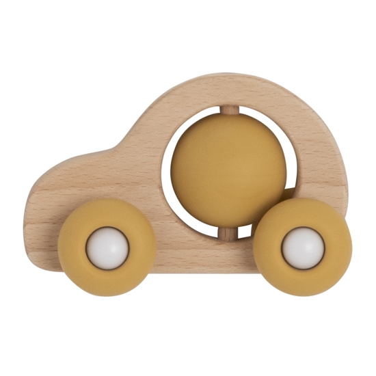 Picture of Baby's Only BO-860.853.017.50 Wooden toy car Yellow 6m+
