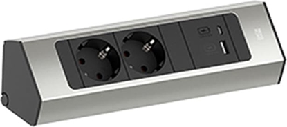 Изображение Bachmann CASIA 2 2xCEE7/3 1xUSB A/C 22W 2.0m AEH stainless steel look