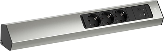 Изображение Bachmann CASIA 2 3xCEE7/3 1xUSB A/C 22W 2.0m AEH stainless steel look