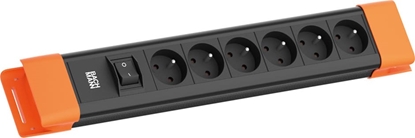 Picture of Bachmann CONNECTUS 6xUTE, 1xSchalter 2,0m CEE7/7 Schwarz/Orange