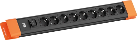 Picture of Bachmann CONNECTUS 9xCEE7/3, 1xSchalter 2,0m CEE7/7 Schwarz/Orange