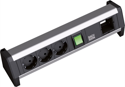 Attēls no Bachmann DESK 1x switch 3x earthing contact 1x ABD GST18